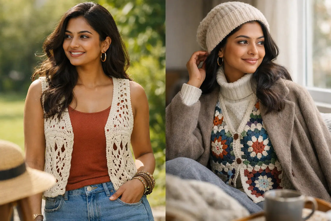 How to Style Crochet Vests All Year Round