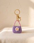 Crochet mini bag keychain bag charm