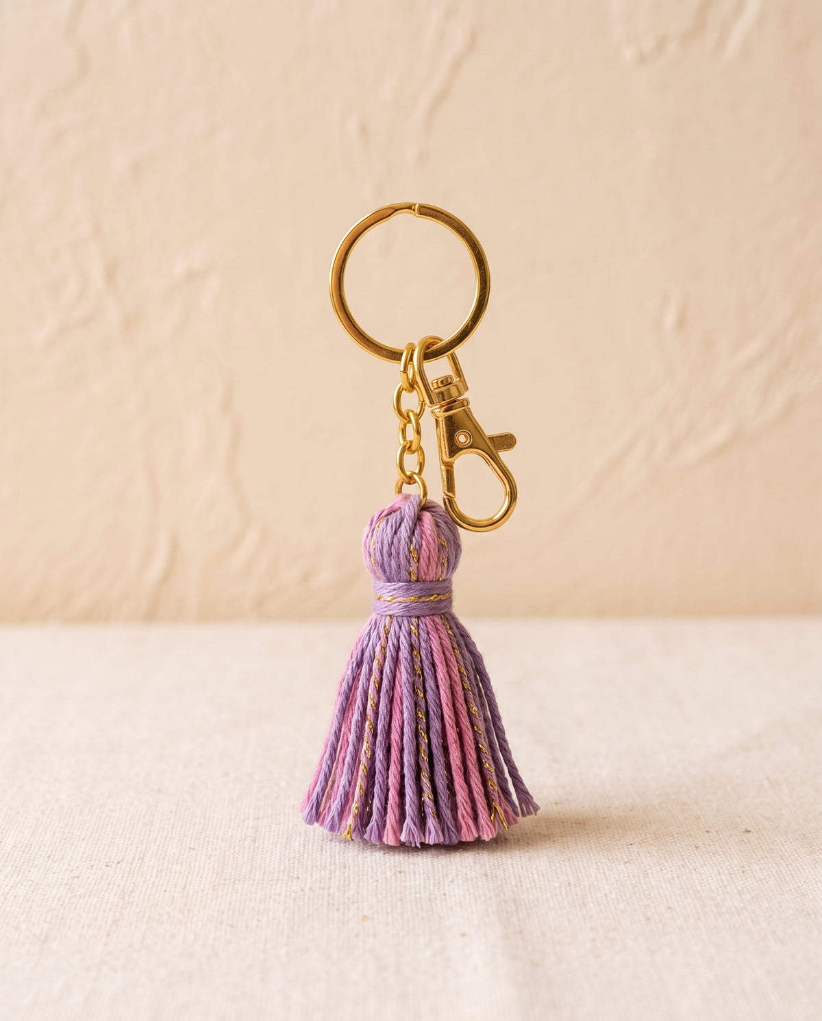 Crochet tassel keychain bag charm