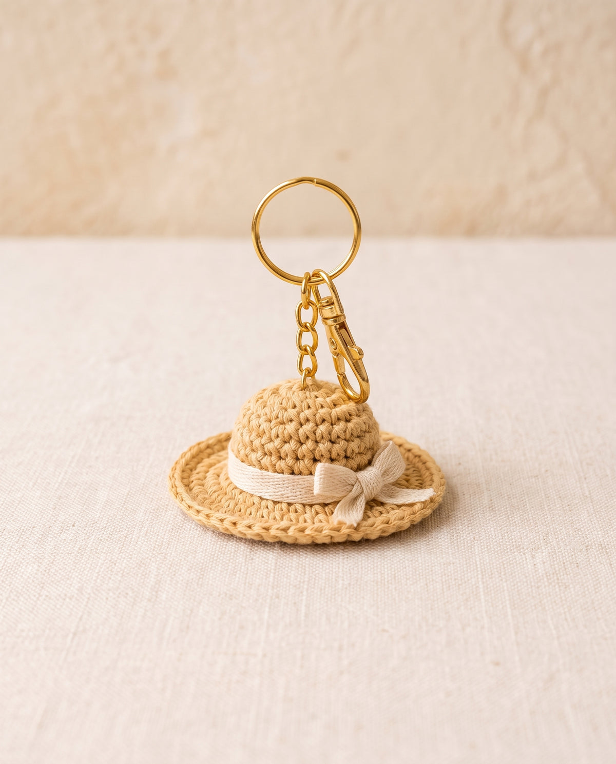 Crochet mini hat keychain bag charm