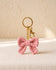 Crochet bow keychain bag charm