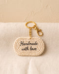 Crochet name tag keychain bag charm