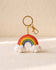 Crochet rainbow keychain bag charm