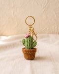 Crochet cactus keychain bag charm