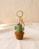 Crochet cactus keychain bag charm