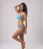 Blue Crochet Bikini Set — view 3