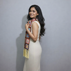 Handmade Square Scarf Square Pattern with Tassels | Multicolour