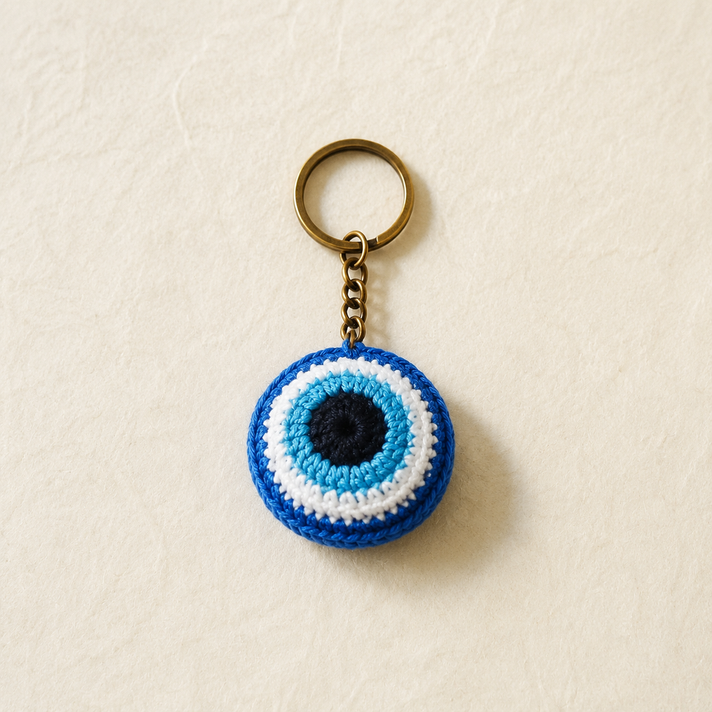 Crochet Keychain Gift Set - Blue Eye