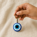 Crochet Blue Eye Keychain - view 4