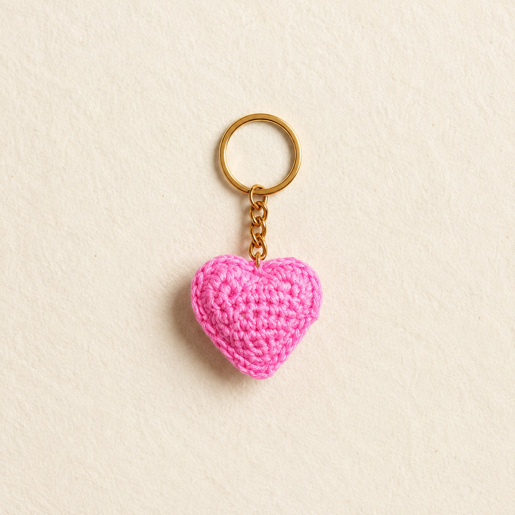 Crochet Keychain Gift Set - Heart