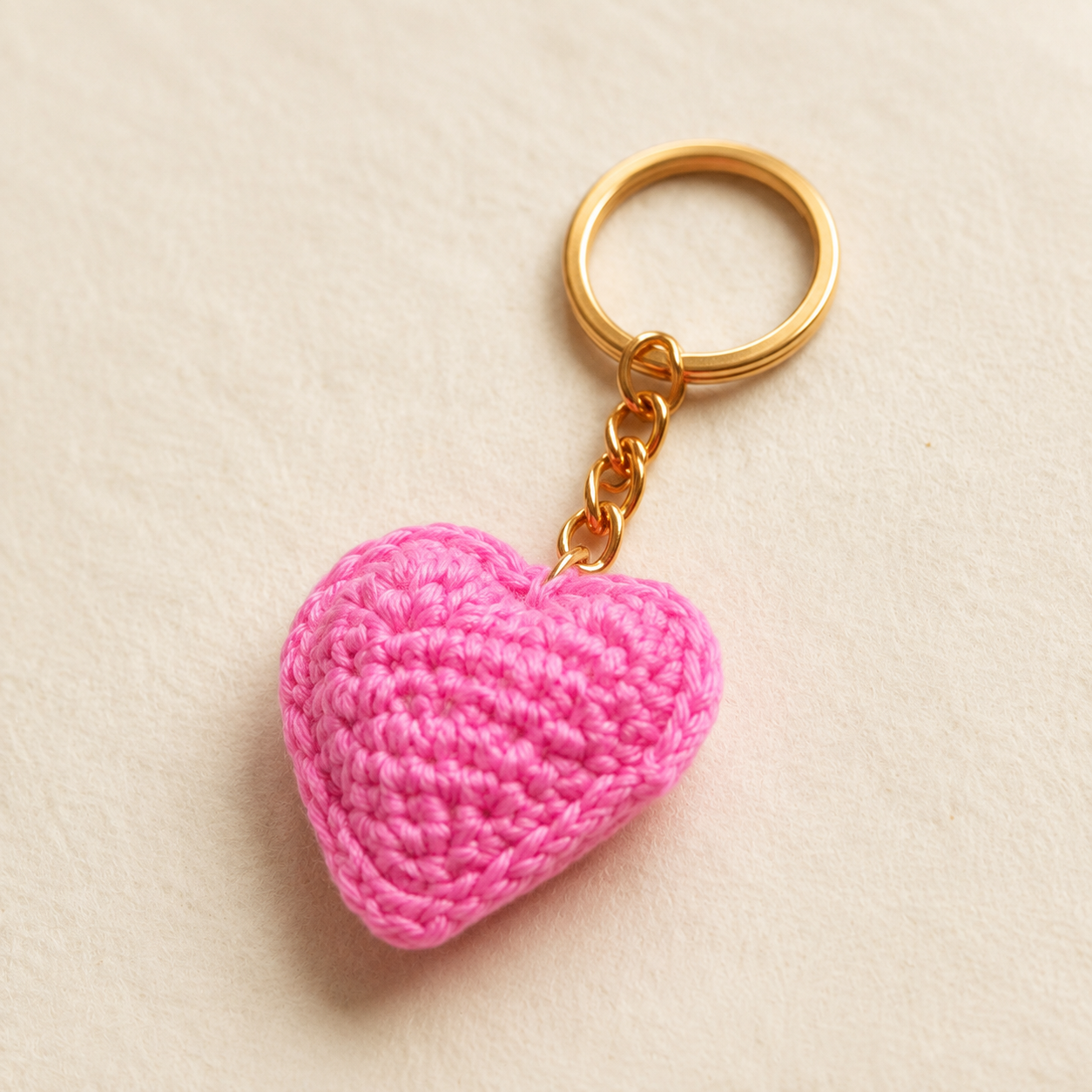 Crochet Heart Keychain - view 2