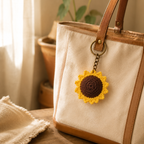 Crochet Sunflower Keychain - view 3