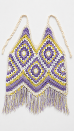 Crochet Floral Fringe Halter Top — view 5
