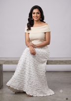 White Fringe Crochet Maxi Skirt — view 4