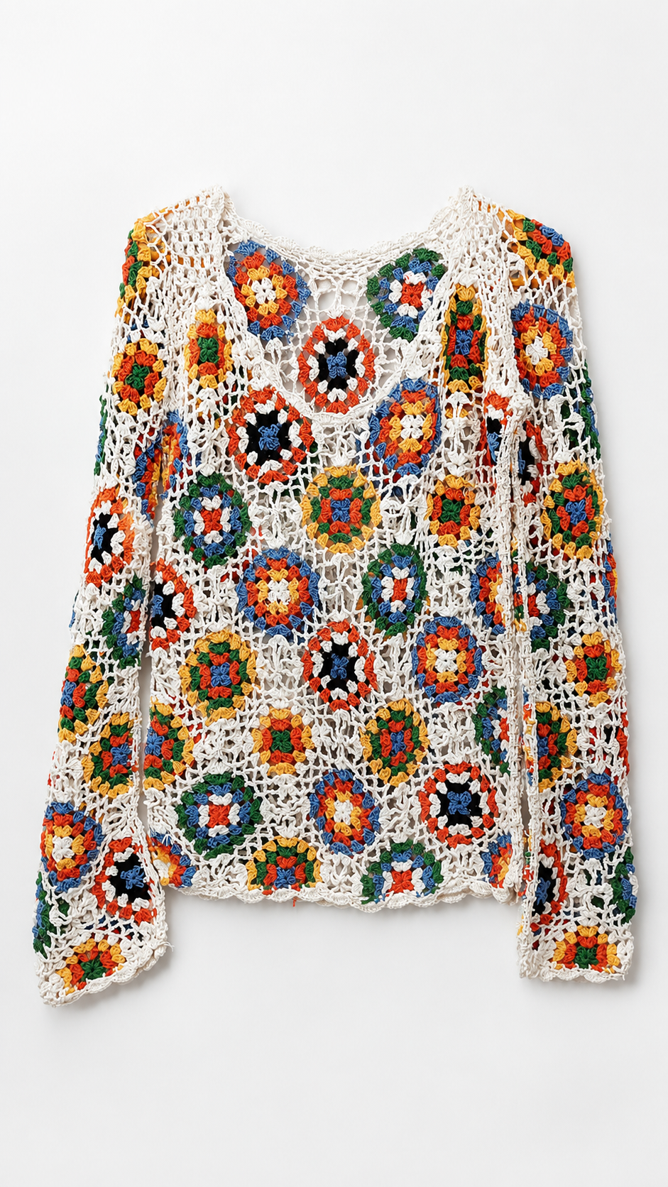 Crochet Floral Full Sleeve Top — view 6