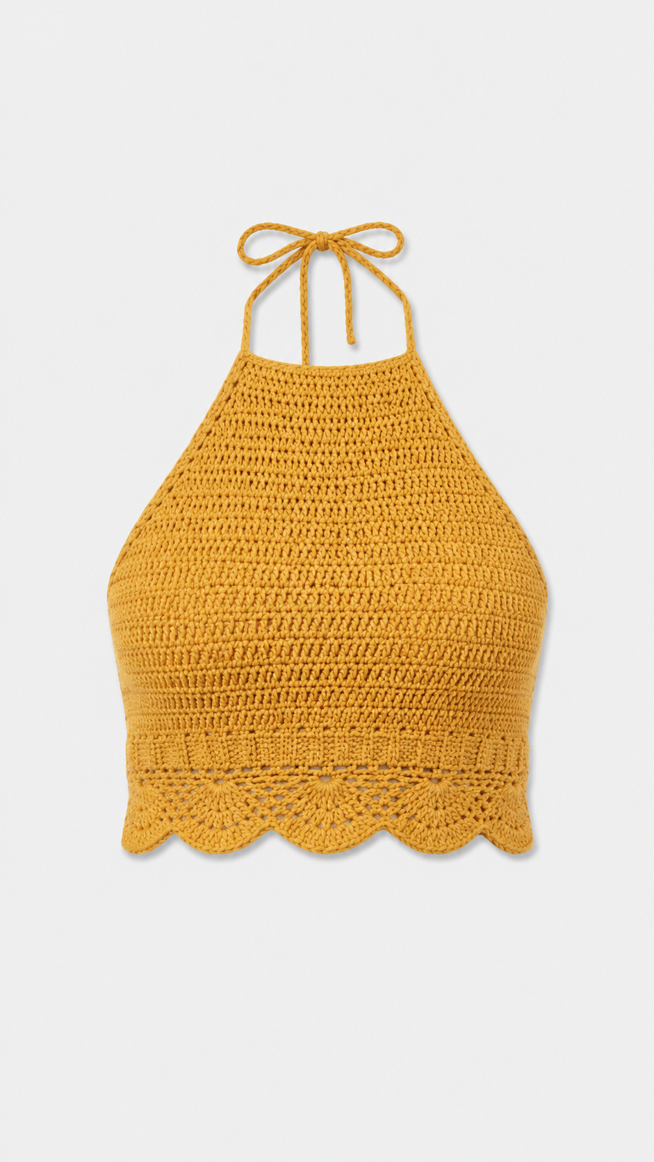 Crochet Scallop Halter Top — view 5