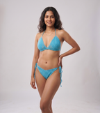 Blue Crochet Bikini Set — view 2
